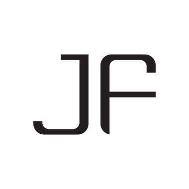 jf ilk harf vektör logo simgesi