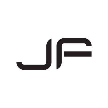 jf ilk harf vektör logo simgesi