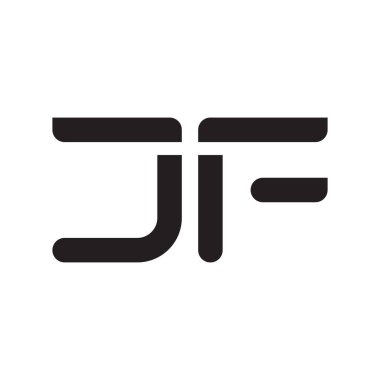 jf ilk harf vektör logo simgesi