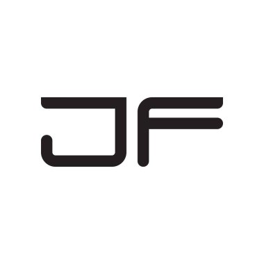 jf ilk harf vektör logo simgesi