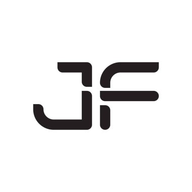 jf ilk harf vektör logo simgesi