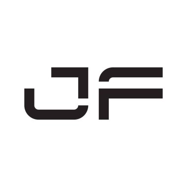 jf ilk harf vektör logo simgesi