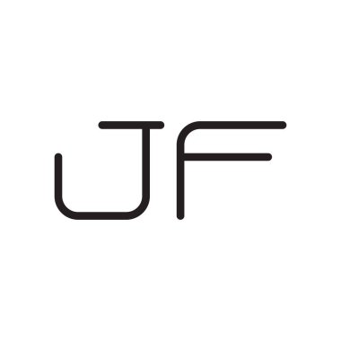 jf ilk harf vektör logo simgesi