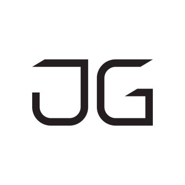 jg ilk harf vektör logo simgesi