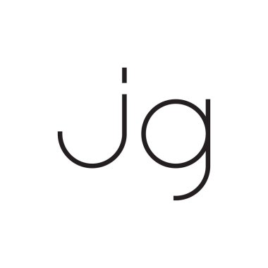 jg ilk harf vektör logo simgesi