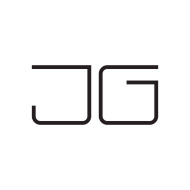 jg ilk harf vektör logo simgesi