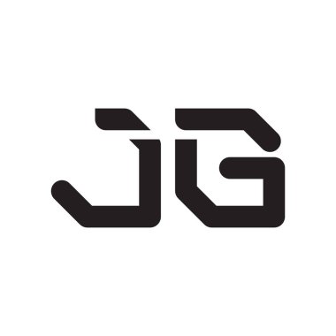 jg ilk harf vektör logo simgesi