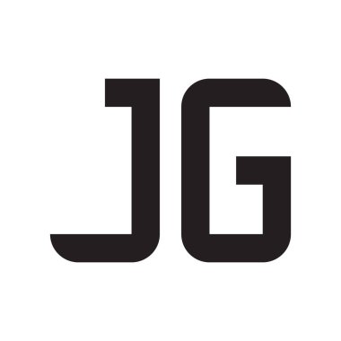 jg ilk harf vektör logo simgesi