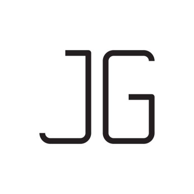 jg ilk harf vektör logo simgesi