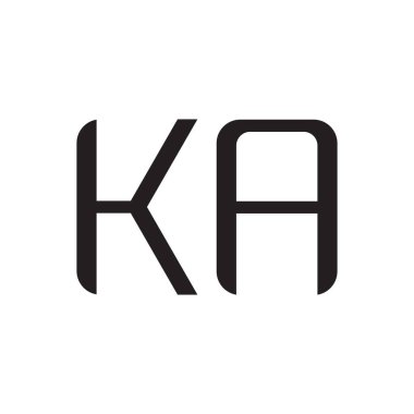 ka ilk harf vektör logo simgesi