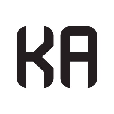 ka ilk harf vektör logo simgesi