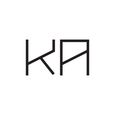 ka ilk harf vektör logo simgesi
