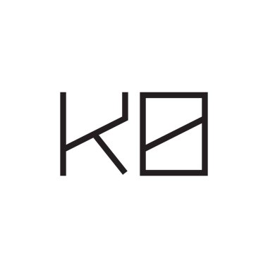 kb ilk harf vektör logo simgesi