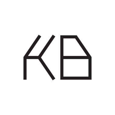 kb ilk harf vektör logo simgesi