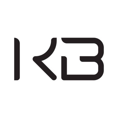 kb ilk harf vektör logo simgesi
