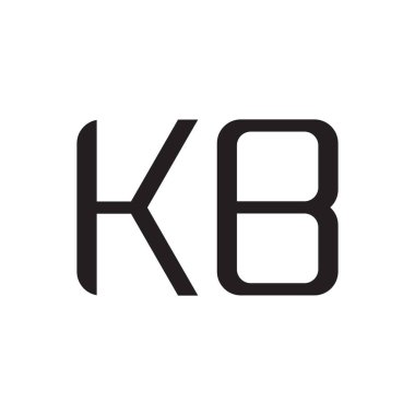 kb ilk harf vektör logo simgesi