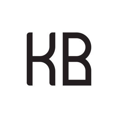 kb ilk harf vektör logo simgesi