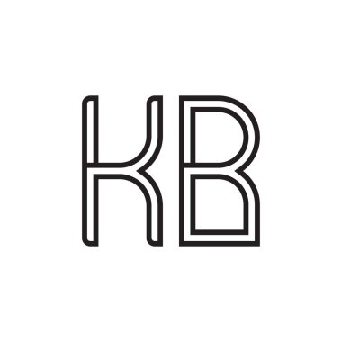 kb ilk harf vektör logo simgesi