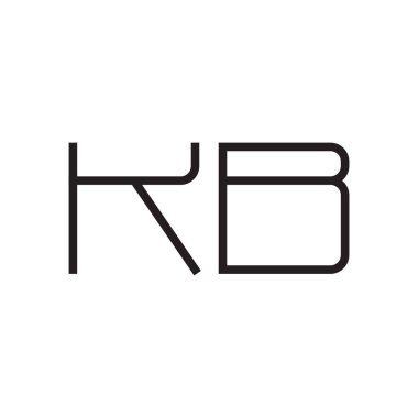 kb ilk harf vektör logo simgesi