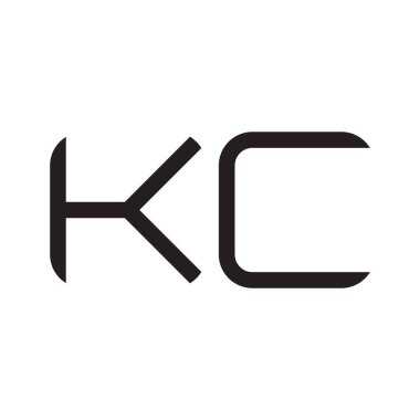 kc ilk harf vektör logo simgesi