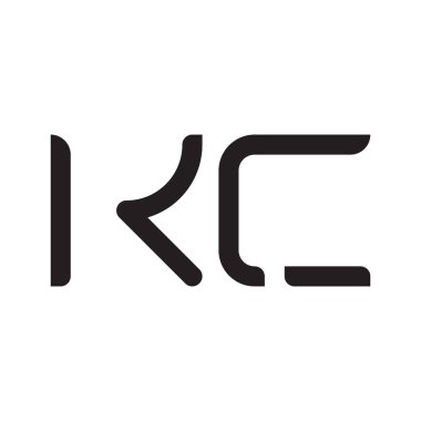 kc ilk harf vektör logo simgesi