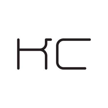 kc ilk harf vektör logo simgesi
