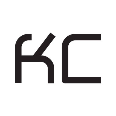kc ilk harf vektör logo simgesi