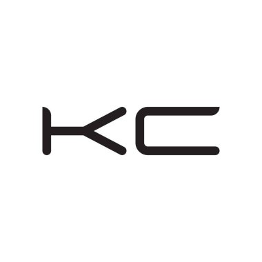 kc ilk harf vektör logo simgesi
