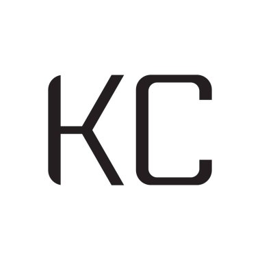 kc ilk harf vektör logo simgesi