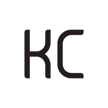kc ilk harf vektör logo simgesi