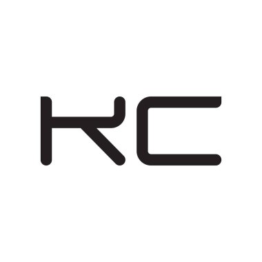 kc ilk harf vektör logo simgesi