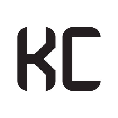 kc ilk harf vektör logo simgesi