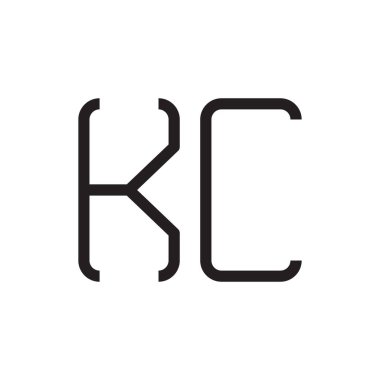 kc ilk harf vektör logo simgesi