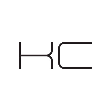 kc ilk harf vektör logo simgesi