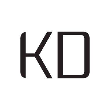 kd ilk harf vektör logo simgesi