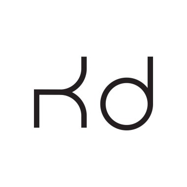 kd ilk harf vektör logo simgesi
