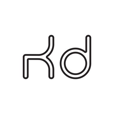 kd ilk harf vektör logo simgesi