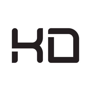 kd ilk harf vektör logo simgesi