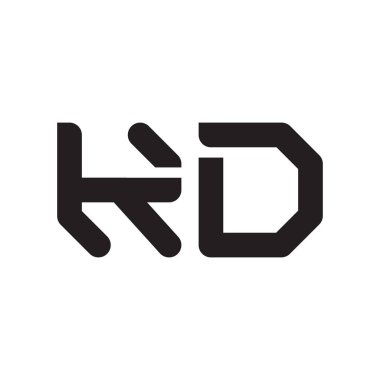kd ilk harf vektör logo simgesi