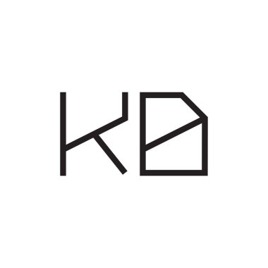 kd ilk harf vektör logo simgesi