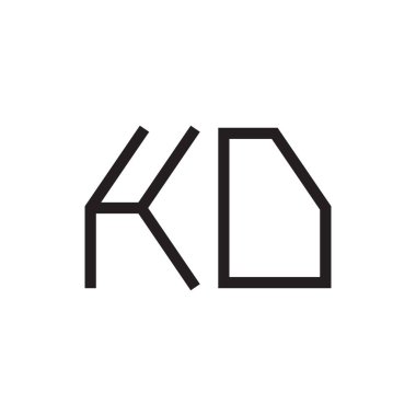 kd ilk harf vektör logo simgesi