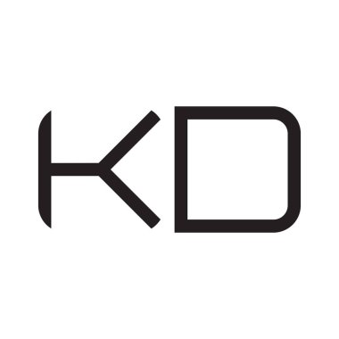 kd ilk harf vektör logo simgesi