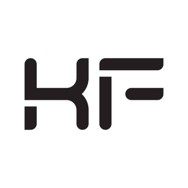 kf ilk harf vektör logo simgesi