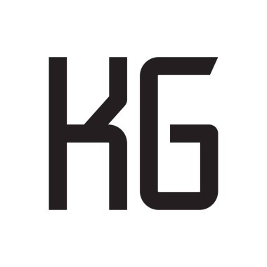 kg ilk harf vektör logo simgesi