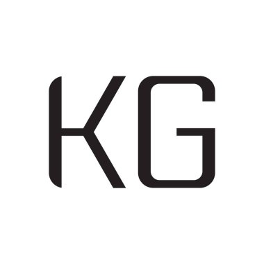 kg ilk harf vektör logo simgesi