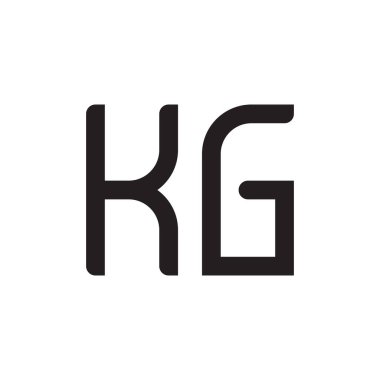kg ilk harf vektör logo simgesi