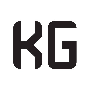 kg ilk harf vektör logo simgesi