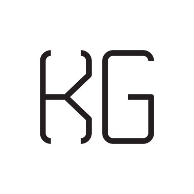 kg ilk harf vektör logo simgesi