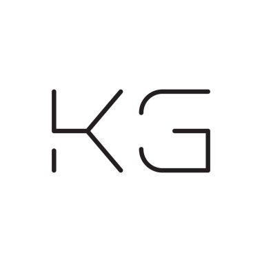 kg ilk harf vektör logo simgesi