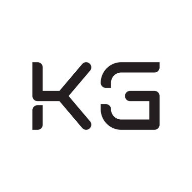 kg ilk harf vektör logo simgesi